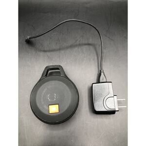 JBL Clip+ Plus Portable Bluetooth Speaker Black with Power Cord Adapter TESTED